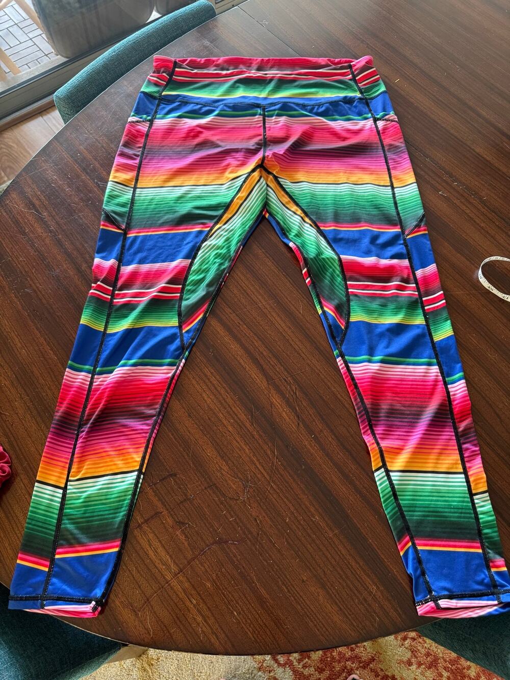 Unbranded Multicolor Leggings Thicker Cool Material Side Pockets Size 2X